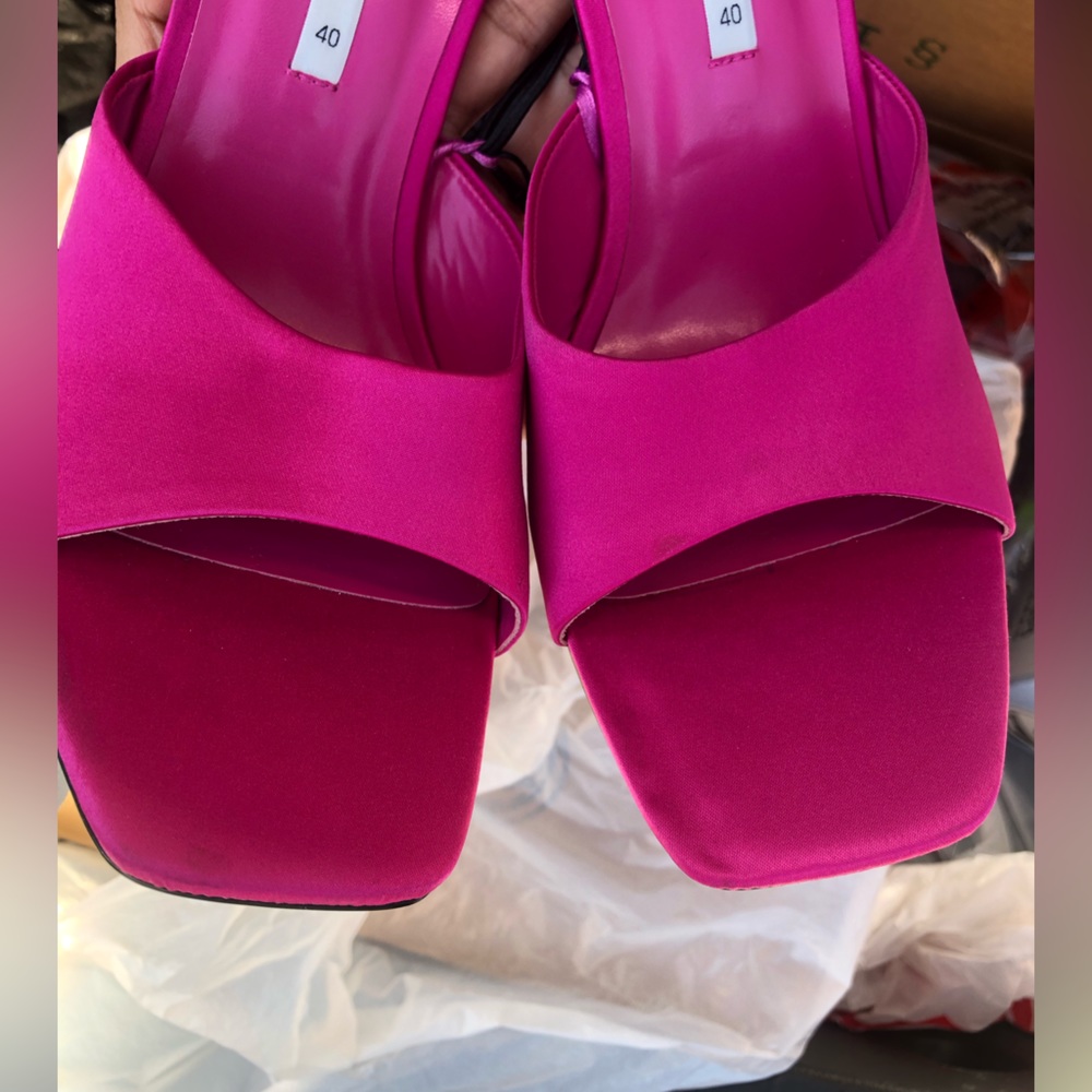 zara HEELED METHACRYLATE SANDALS - Picture 6 of 9